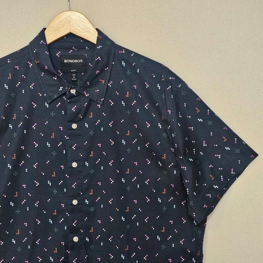 Bonobos Short Sleeve Slim Fit Button Down Short XL